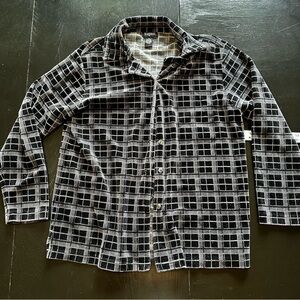 Diagonal Medium Black and White Checkered Shirt